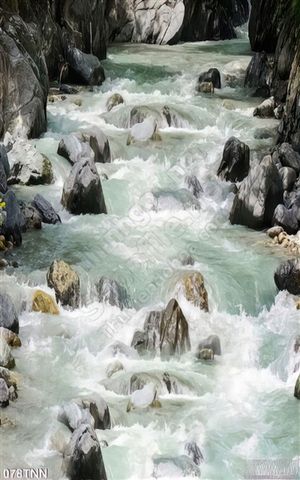 Tranh thiên nhiên suối nước