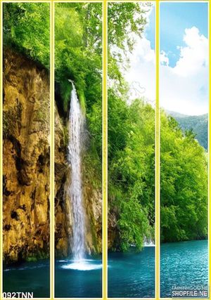 Tranh thiên nhiên thác nước trang trí treo tường