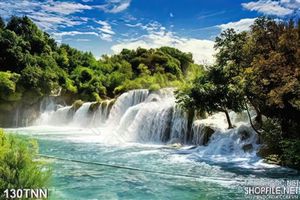 Tranh thiên nhiên thác nước trang trí đẹp