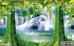 Tranh thiên nhiên thác nước trang trí đẹp