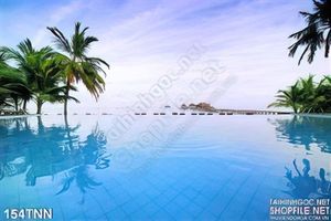 Tranh thiên nhiên resort đẹp
