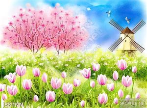 Tranh thiên nhiên trang trí phòng cho bé