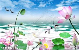 Tranh thiên nhiên hoa sen trang trí đẹp