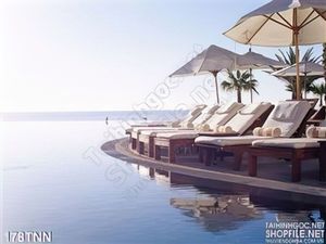 Tranh thiên nhiên khu nghỉ dưỡng trang trí treo tường