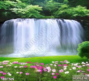 Tranh thiên nhiên thác nước đẹp độc đáo