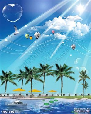 Tranh thiên nhiên biển đẹp