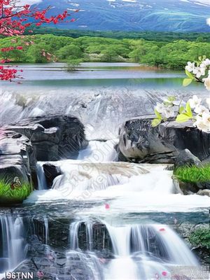 Tranh thiên nhiên thác nước trang trí