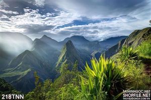 Tranh thiên nhiên dãy núi đẹp