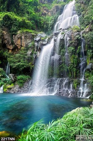 Tranh thiên nhiên thác nước trang trí treo tường