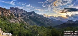 Tranh thiên nhiên dãy núi đẹp hùng vĩ