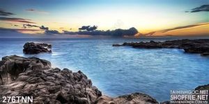 Tranh thiên nhiên ghềnh đá trang trí treo tường