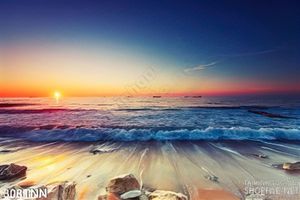 Tranh thiên nhiên biển hoàng hôn