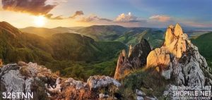 Tranh thiên nhiên dãy núi cao