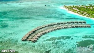 Tranh thiên nhiên resort ở biển