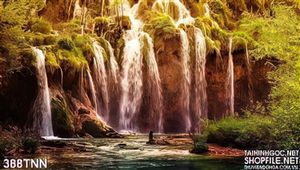 Tranh thiên nhiên thác nước đẹp độc đáo