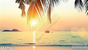 Tranh thiên nhiên bình minh trên biển