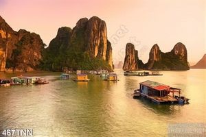 Tranh thiên nhiên vịnh Hạ Long đẹp