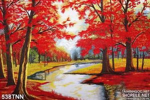 Tranh thiên nhiên mùa thu treo tường đẹp