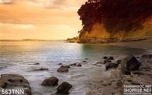 Tranh thiên nhiên ghềnh đá trang trí
