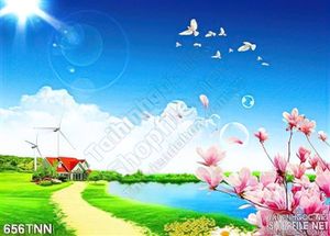 Tranh thiên nhiên mùa xuân đẹp