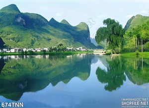 Tranh thiên nhiên cảnh sông và núi