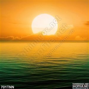 Tranh thiên nhiên cảnh hoàng hôn trên sông