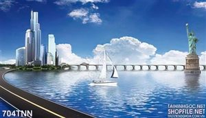 Tranh thiên nhiên nước Mỹ trang trí phòng đẹp