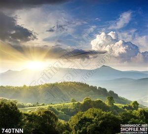 Tranh thiên nhiên dãy núi trang trí treo tường
