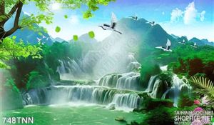 Tranh thiên nhiên thác nước đẹp