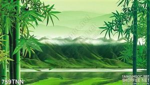 Tranh thiên nhiên cây tre trang trí tường