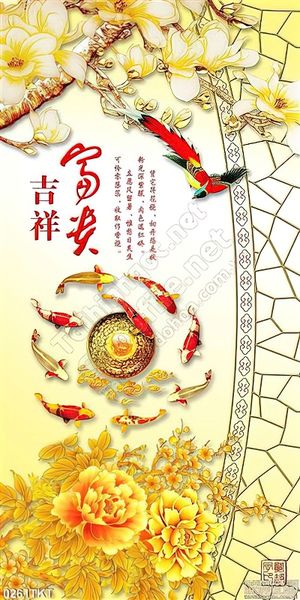 Tranh kim tiền cá chép phong thủy