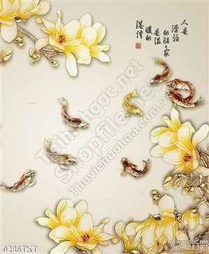 Tranh kim tiền cá chép phong thủy