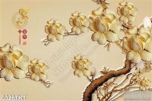 Tranh kim tiền hoa mai treo tường