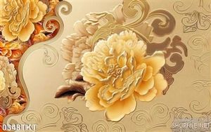 Tranh kim tiền hoa mẫu đơn cổ điển