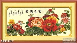 Tranh thư pháp hoa mẫu đơn nghệ thuật