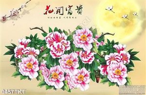 Tranh thư pháp hoa và chim hạc