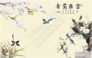 Tranh thư pháp cây nghệ thuật