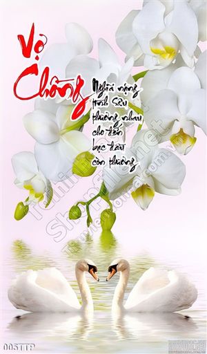 Tranh thư pháp thác câu đối vợ chồng