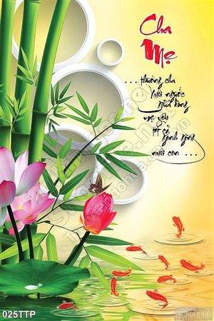 Tranh thư pháp cha mẹ đẹp