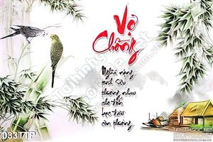 Tranh thư pháp vợ chồng