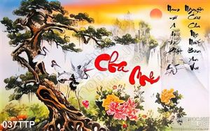 Tranh thư pháp về cha mẹ