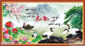 Tranh thư pháp quê hương nghệ thuật