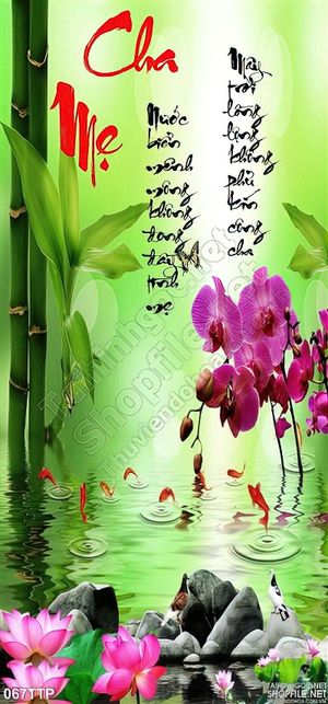 Tranh thư pháp về cha mẹ độc đáo