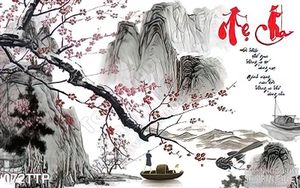 Tranh thư pháp nghệ thuật in canvas