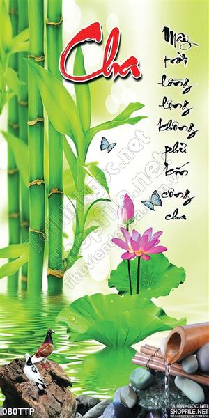 Tranh thư pháp về cha độc đáo