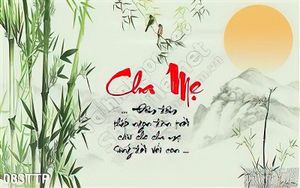 Tranh thư pháp tình yêu cha mẹ