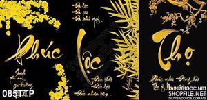 Tranh thư pháp treo tường phúc lộc thọ