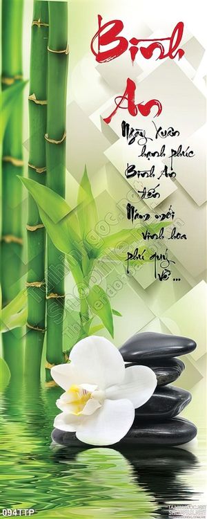Tranh thư pháp chữ bình an