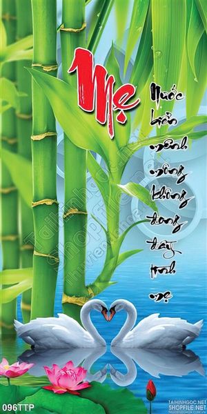 Tranh thư pháp treo tường về mẹ