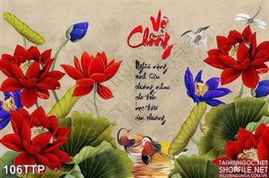 Tranh thư pháp hạnh phúc vợ chồng